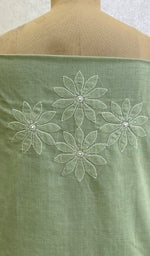 Load image into Gallery viewer, Women's Lakhnavi Handcrafted Cotton Chikankari Kurta And Dupatta Set- HONC0154884