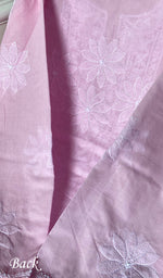Load image into Gallery viewer, Pink Cotton Chikankari Semi