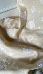 将图像加载到图库查看器中, Women's Lakhnavi Handcrafted Cotton Unstitched Chikankari Full Suit Material - HONC0322457