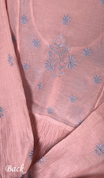 Load image into Gallery viewer, Women's Lakhnavi Handcrafted Mul Chanderi Semi - Stitched Kurta And Dupatta Set - HONC0226768