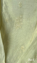 Load image into Gallery viewer, Saziya Women's Lakhnavi Handcrafted Mul Chanderi Semi - Stitched Kurta And Dupatta Set - HONC0237912