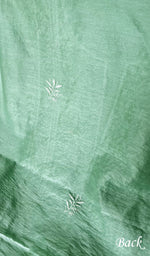 Load image into Gallery viewer, Amisha Women's Lucknowi Handcrafted Chanderi Silk Chikankari Full Suit Material - HONC0253709