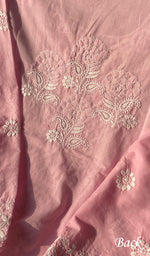 Load image into Gallery viewer, Cotton Pink Women's Lakhnavi Handcrafted Cotton Chikankari Semi