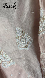 Load image into Gallery viewer, Women's Lakhnavi Handcrafted Mul Chanderi Semi - Stitched Kurta And Dupatta Set - HONC0231527