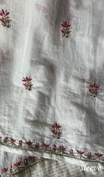 Load image into Gallery viewer, Women's Lakhnavi Handcrafted Mul Chanderi Unstitched Kurta And Dupatta Set - HONC0256380