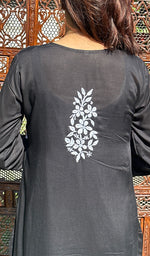 Load image into Gallery viewer, Women's Lucknowi Handcrafted Modal Cotton Chikankari Kurti - HONC0226943