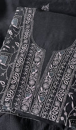 Load image into Gallery viewer, Women's Lakhnavi Handcrafted Munga Silk Chikankari Kurta And Dupatta Set - HONC0256129