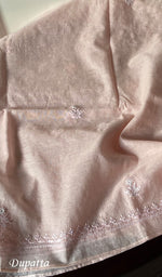 Load image into Gallery viewer, Women's Lakhnavi Handcrafted Mul Chanderi Semi - Stitched Kurta And Dupatta Set - HONC0238899