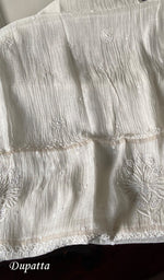 Load image into Gallery viewer, Women's Lakhnavi Handcrafted Mul Chanderi Semi - Stitched Kurta And Dupatta Set - HONC0221054