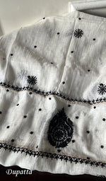 Load image into Gallery viewer, Women's Lakhnavi Handcrafted Mul Chanderi Semi - Stitched Kurta And Dupatta Set - HONC0229059