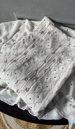 Load image into Gallery viewer, Women's Lucknowi Handcrafted Viscose Georgette Chikankari Anarkali and Dupatta Set- HONC0304388