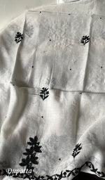 将图像加载到图库查看器中, Saziya Women's Lakhnavi Handcrafted Mul Chanderi Semi - Stitched Kurta And Dupatta Set - HONC0233869