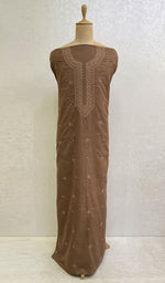 Load image into Gallery viewer, Lucknowi Handcrafted Cotton Chikankari Unstitched Men's Kurta Fabric - HONC0108794