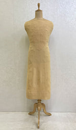 Load image into Gallery viewer, Lucknowi Handcrafted Viscose Georgette Chikankari Unstitched Men's Kurta Fabric - HONC0112612