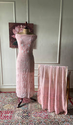 将图像加载到图库查看器中, Women's Lakhnavi Handcrafted Mul Chanderi Unstitched Kurta And Dupatta Set- HONC0282551