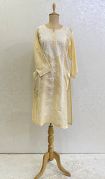 Load image into Gallery viewer, Zoyaa Women's Lucknowi Handcrafted Cotton Chikankari Kurti - HONC0164376
