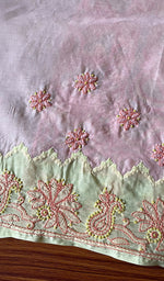 Load image into Gallery viewer, Falisha Women's Lakhnavi Handcrafted Cotton Chikankari Saree - HONC0255945