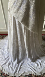 Load image into Gallery viewer, Women's Lakhnavi Handcrafted Bridal Viscose Georgette Chikankari Lehenga Set - HONC0354953