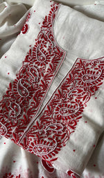Load image into Gallery viewer, Titlee Women's Lakhnavi Handcrafted Mul Chanderi Kurta And Dupatta Set - HONC0282819
