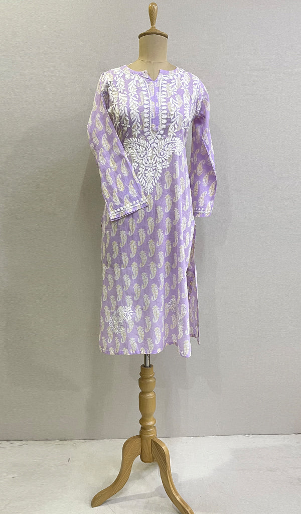 Sona Women's Lucknowi Handcrafted Cotton Chikankari Kurti - HONC0203595
