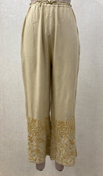 Load image into Gallery viewer, Women's Lucknowi Handcrafted Rayon Chikankari Palazzo - NC063363