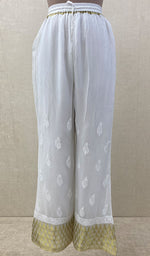 Load image into Gallery viewer, Women's Lucknowi Handcrafted Viscose Georgette Chikankari Palazzo - NC017084