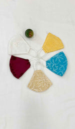 Load image into Gallery viewer, Lucknowi Handcrafted Chikankari Mask (Pack Of 5) - NC0M998
