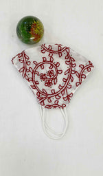 Load image into Gallery viewer, لکھنؤی ہاتھ سے تیار شدہ چکنکاری ماسک - NC0M404