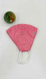 Load image into Gallery viewer, Lucknowi Handcrafted Chikankari Mask - NC0M504