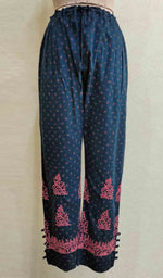 Load image into Gallery viewer, Women's Lakhnavi Handcrafted Cotton Chikankari Palazzo - HONC040401