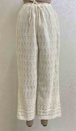 Load image into Gallery viewer, Women's Lucknowi Faux-Georgette Hakoba Palazzo -HONC032327