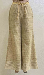 Load image into Gallery viewer, Women's Lucknowi Faux-Georgette Hakoba Palazzo - HONC032324