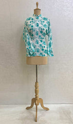Load image into Gallery viewer, Women's Lakhnavi Handcrafted Fox-Georgette Chikankari Top - HONC056099