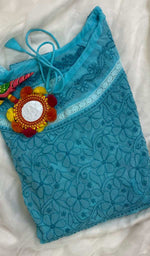 Load image into Gallery viewer, Aidah Women's Lakhnavi Handcrafted Faux-Georgette Chikankari  Anarkali Dress - HONC038920