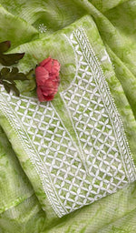 Load image into Gallery viewer, Women's Lakhnavi Handcrafted Kota Cotton Chikankari Kurta And Dupatta Set- HONC074303