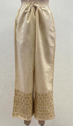 Load image into Gallery viewer, Women's Lakhnavi Handcrafted Cotton Chikankari Palazzo - HONC070164
