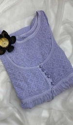 将图像加载到图库查看器中, Women's Lakhnavi Handcrafted Viscose Georgette Chikankari Bajirao Dress - HONC098685