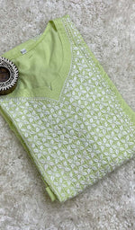 Load image into Gallery viewer, Sufiyani Women's Lucknowi Handcrafted Cotton Chikankari Kurti - HONC0135336