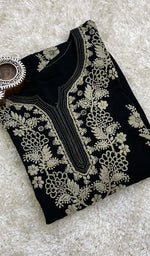 Load image into Gallery viewer, Women's Lucknowi Handcrafted Modal Cotton Chikankari Kurti - HONC0137408