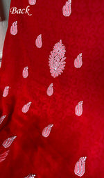 将图像加载到图库查看器中, Women's Lucknowi Handcrafted Faux-Georgette Unstitched Chikankari Suit Material - HONC0347549