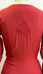 将图像加载到图库查看器中, Women's Lucknowi Handcrafted Muslin Chikankari Kurti - HONC0163100