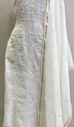 Load image into Gallery viewer, Women's Lakhnavi Handcrafted Mul Chanderi Kurta And Dupatta Set - HONC0176128