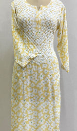 Load image into Gallery viewer, Women's Lucknowi Handcrafted Modal Cotton Chikankari Kurti - HONC0166547