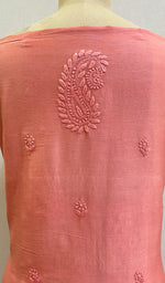 Load image into Gallery viewer, Women's Lakhnavi Handcrafted Chanderi Silk Chikankari Full Suit Material - NC073027