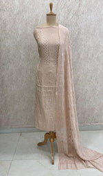 Load image into Gallery viewer, Women's Lakhnavi Handcrafted Mul Chanderi Kurta And Dupatta Set - HONC0288869