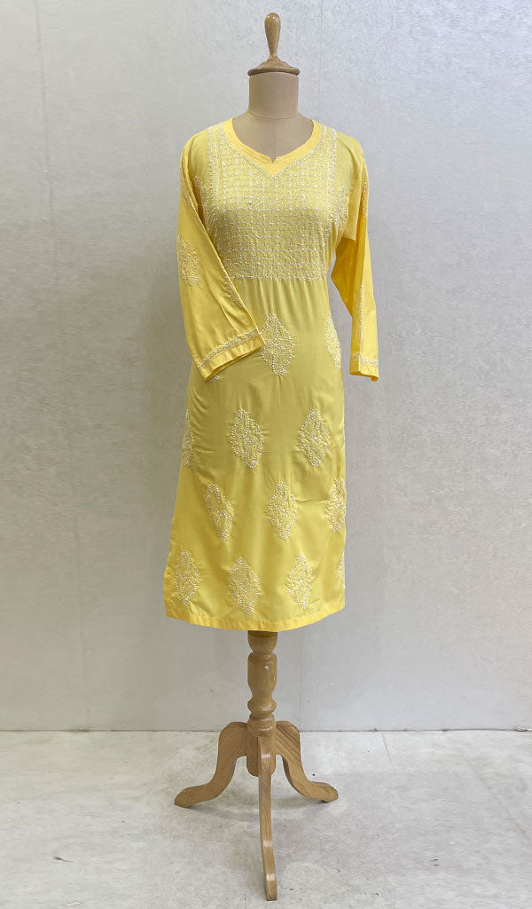 Mantasha Women's Lucknowi Handcrafted Cotton Chikankari Kurti - HONC0135326