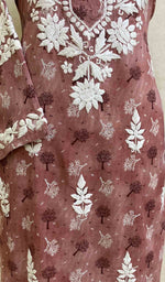 Load image into Gallery viewer, Maiwish Women's Lakhnavi Handcrafted Printed Cotton Chikankari Kurti - HONC028368