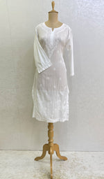Load image into Gallery viewer, Mehreen Women's Lucknowi Handcrafted Cotton Chikankari Kurti - HONC0163024