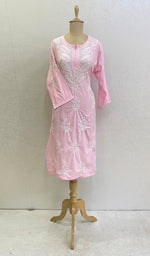 Load image into Gallery viewer, Aarzu Women's Lucknowi Handcrafted Cotton Chikankari Kurti-HONC0101573