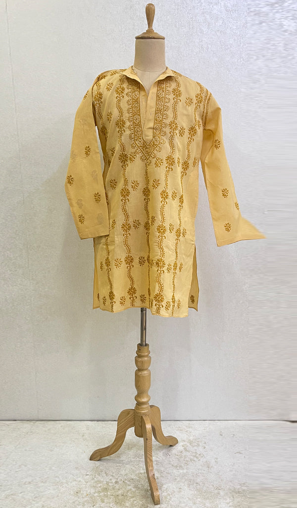 Men's Lucknowi Handcrafted Cotton Chikankari Kurta - NCO53227
